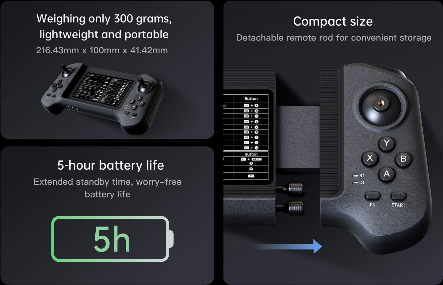 Unitree R3 Controller – Wireless Remote for Robot Dogs (Go2, Go2-W, B2) and Humanoids (G1, H1)